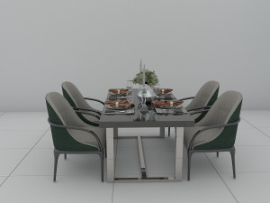 dining table Modello 3D