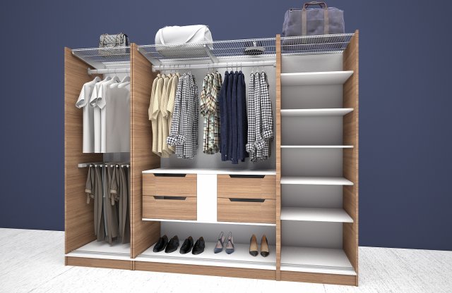 wardrobe Modelo 3D .c4d .max .obj .3ds .fbx .stl .blend 