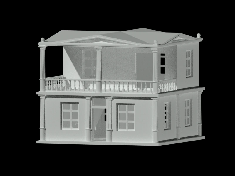 lodge 3D Print Model .c4d .max .obj .3ds .fbx .stl .blend 