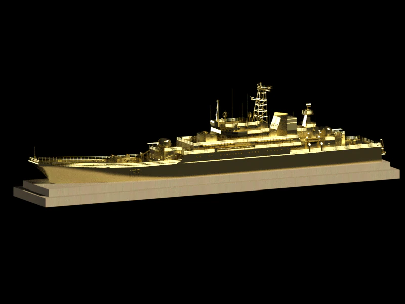 layout of a large landing ship caesar kunikov 3D Print Model .c4d .max .obj .3ds .fbx .stl .blend 