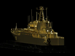 layout of a large landing ship caesar kunikov 3D Print Model