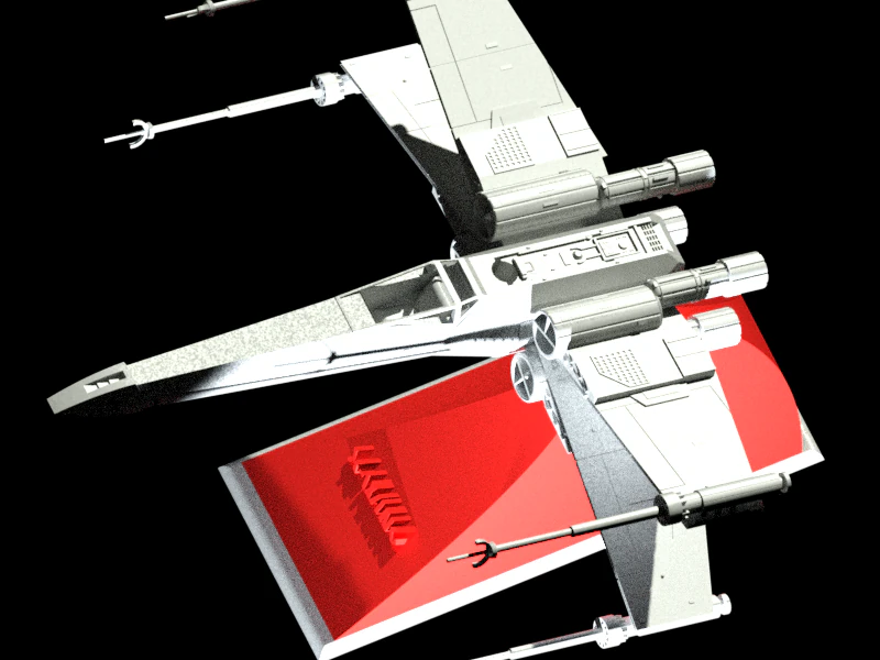 star wars fighter 3D Print Model .c4d .max .obj .3ds .fbx .stl .blend 