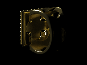 a ring with a cross Model Cetak 3D