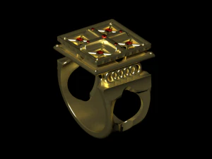 a ring with a cross 3D Print Model