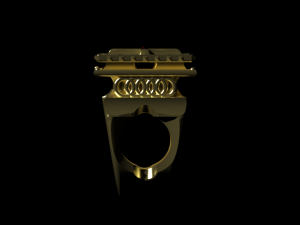 a ring with a cross Model Cetak 3D