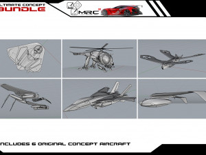 ultimate aircraft concepts bundle 3D Model