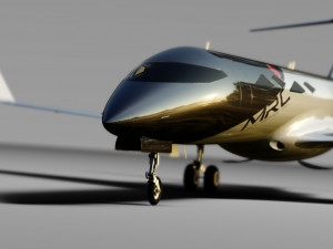 concept private jet 3D मॉडल