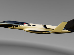 concept private jet 3D मॉडल