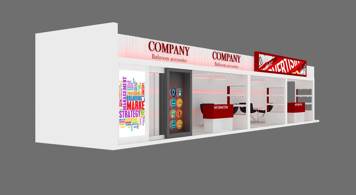 exhibition stand 01 3D Model .c4d .max .obj .3ds .fbx .stl .blend