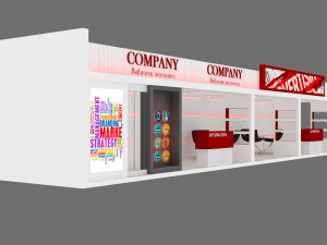 exhibition stand 01 3D मॉडल