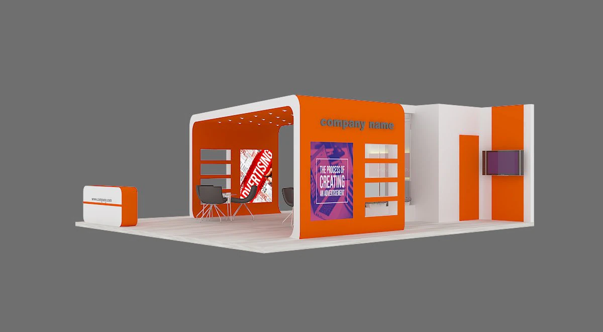 exhibition stand 07 3D Model .c4d .max .obj .3ds .fbx .stl .blend