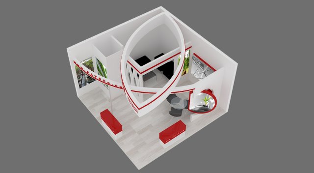 exhibition stand 09 3D मॉडल .c4d .max .obj .3ds .fbx .stl .blend 