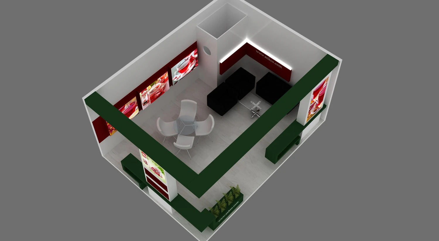 exhibition stand 11 3D Model .c4d .max .obj .3ds .fbx .stl .blend 