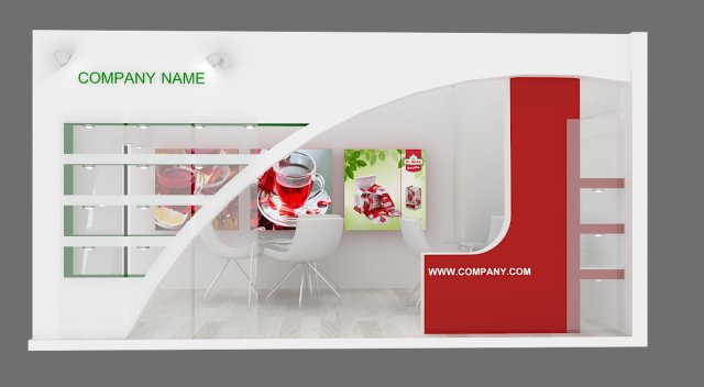 exhibition stand 12 3D मॉडल .c4d .max .obj .3ds .fbx .stl .blend 