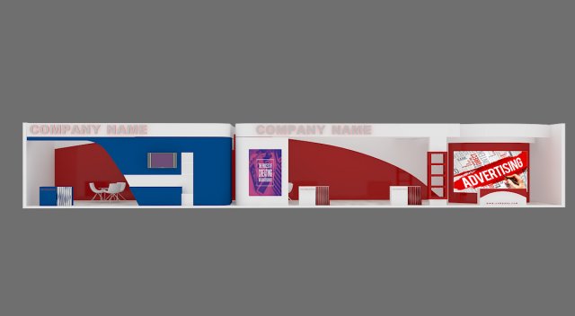 exhibition stand 15 Modelo 3D .c4d .max .obj .3ds .fbx .stl .blend 