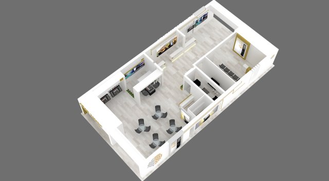 exhibition stand 17 Model 3D .c4d .max .obj .3ds .fbx .stl .blend 