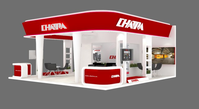 exhibition stand 23 3D Model .c4d .max .obj .3ds .fbx .stl .blend 
