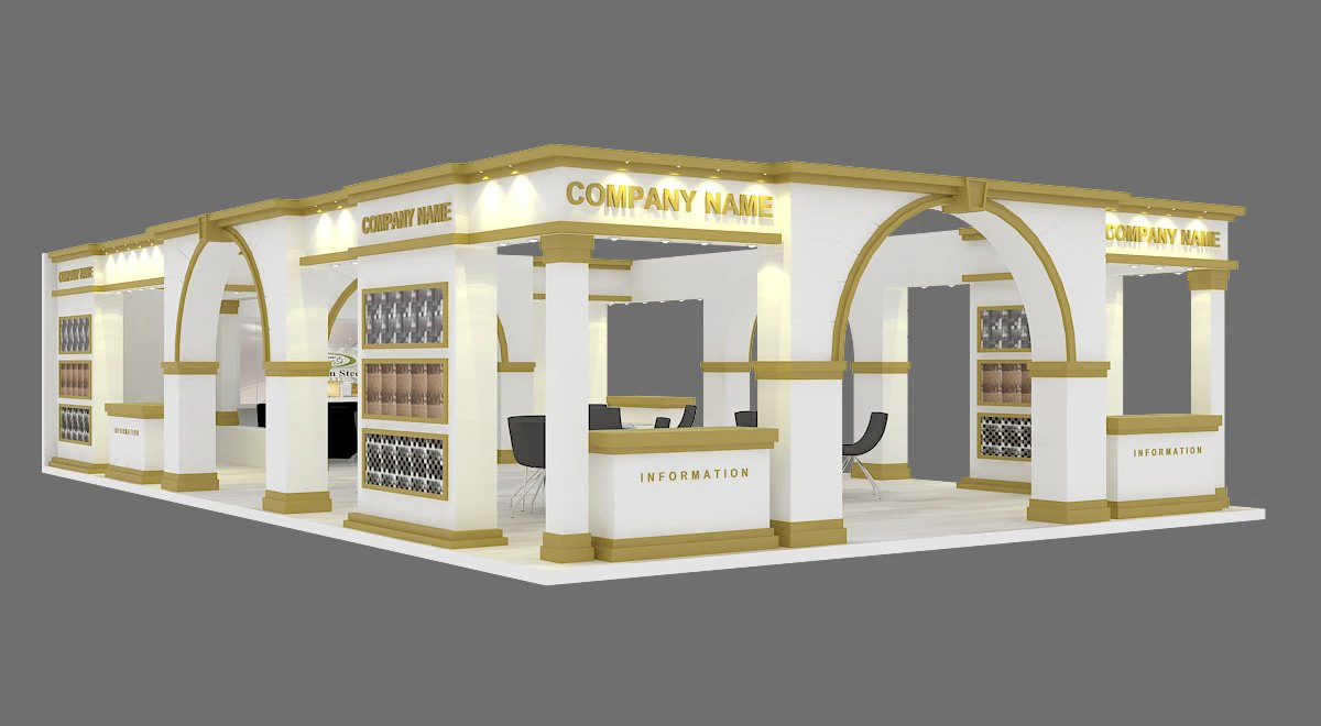 exhibition stand 24 3D Model .c4d .max .obj .3ds .fbx .stl .blend 