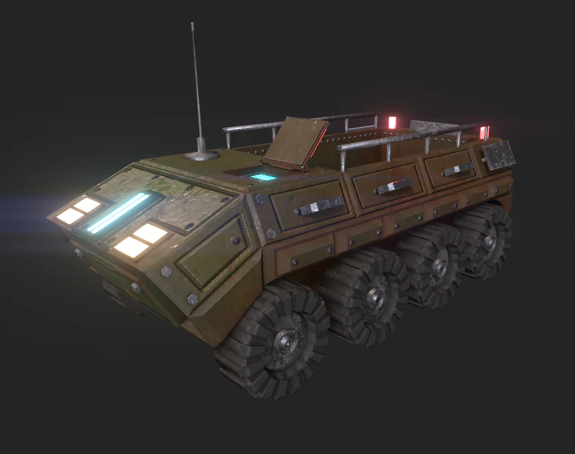 mobile cargo drone mcd-13 3D Model .c4d .max .obj .3ds .fbx .stl .blend 