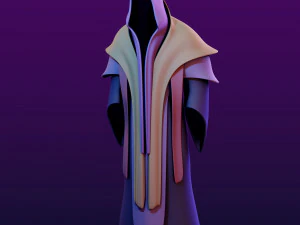 deux robes magiques subdiv low-poly pr&ecirc;tes Modèle 3D