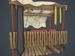 cartoon trade shop Modèle 3D