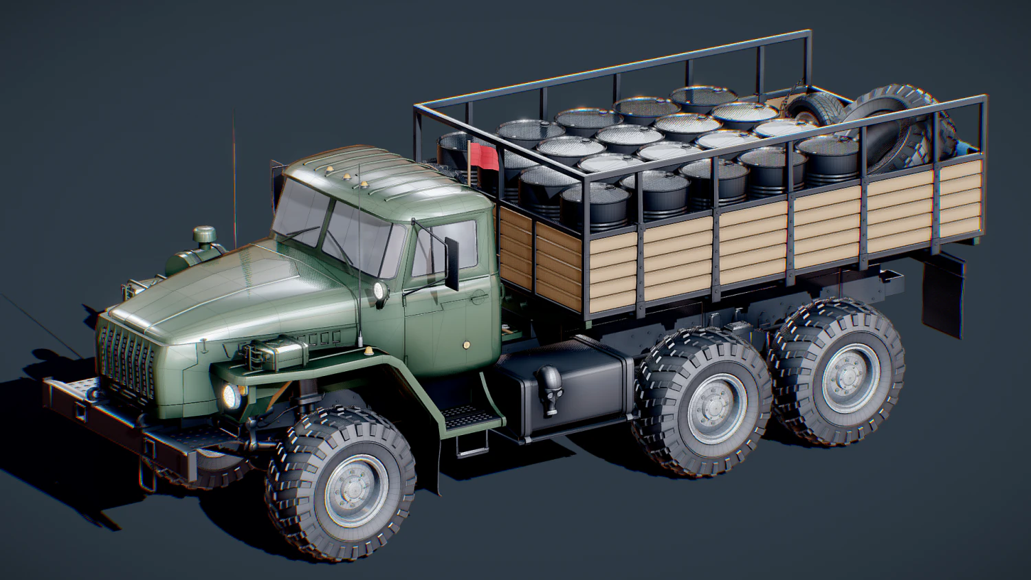ural 4320 mod a 3D Model .c4d .max .obj .3ds .fbx .stl .blend 