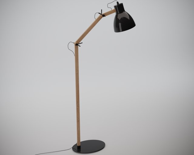 floor lamp 3D Model .c4d .max .obj .3ds .fbx .stl .blend 