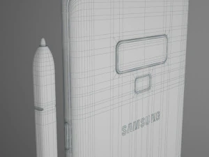 सैमसंग गैलेक्सी नोट 9 - समुद्री नीला 3D मॉडल