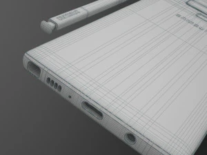 सैमसंग गैलेक्सी नोट 9 - समुद्री नीला 3D मॉडल