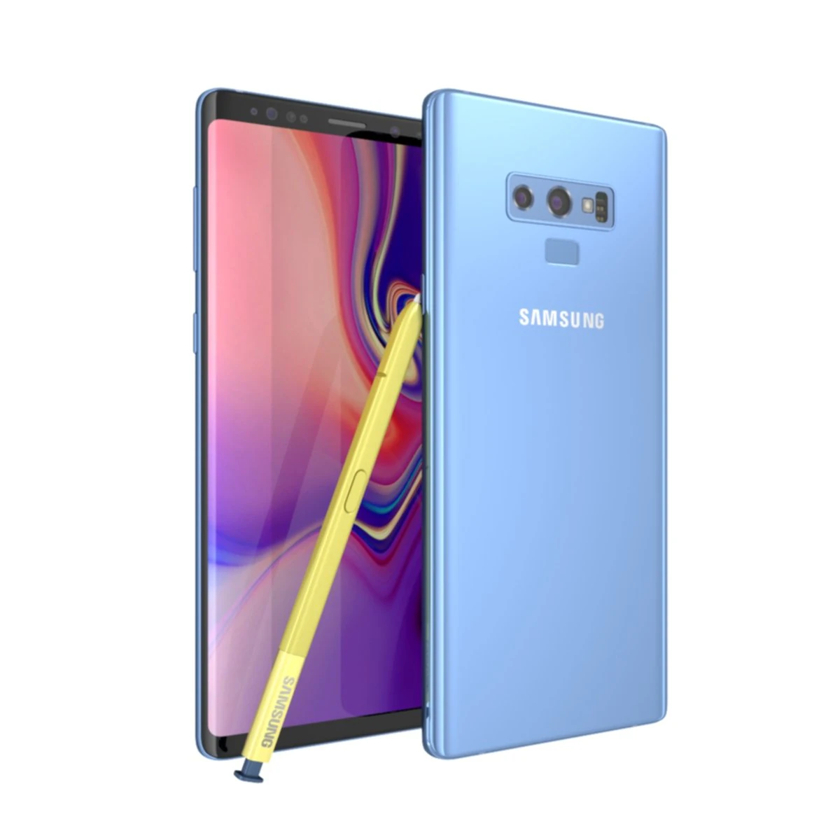 सैमसंग गैलेक्सी नोट 9 - समुद्री नीला 3D मॉडल .c4d .max .obj .3ds .fbx .stl .blend 