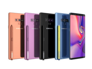 samsung galaxy note 9 all colors 3D मॉडल