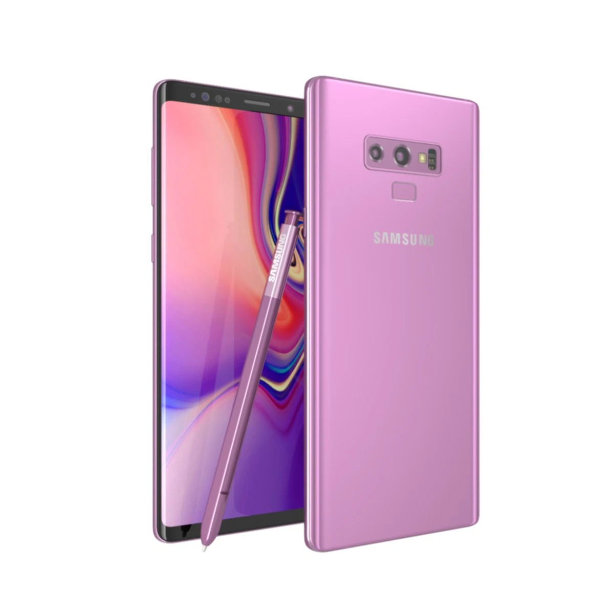 samsung galaxy note 9 - lavender purple 3D Model .c4d .max .obj .3ds .fbx .stl .blend