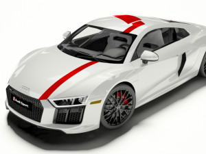 audi r8 coupe 2018 3D 모델