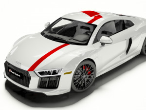 audi r8 coupe 2018 3D Model