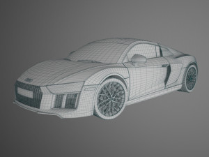 audi r8 coupe 2018 3D Model