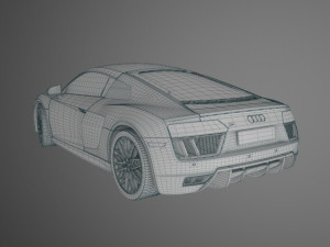 audi r8 coupe 2018 3D Model