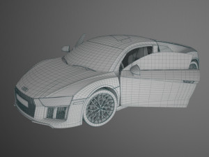 audi r8 coupe 2018 3D Model