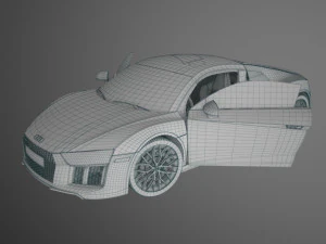 audi r8 coupe 2018 3D Model