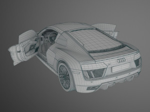 audi r8 coupe 2018 3D Model