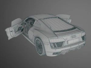 audi r8 coupe 2018 3D Model