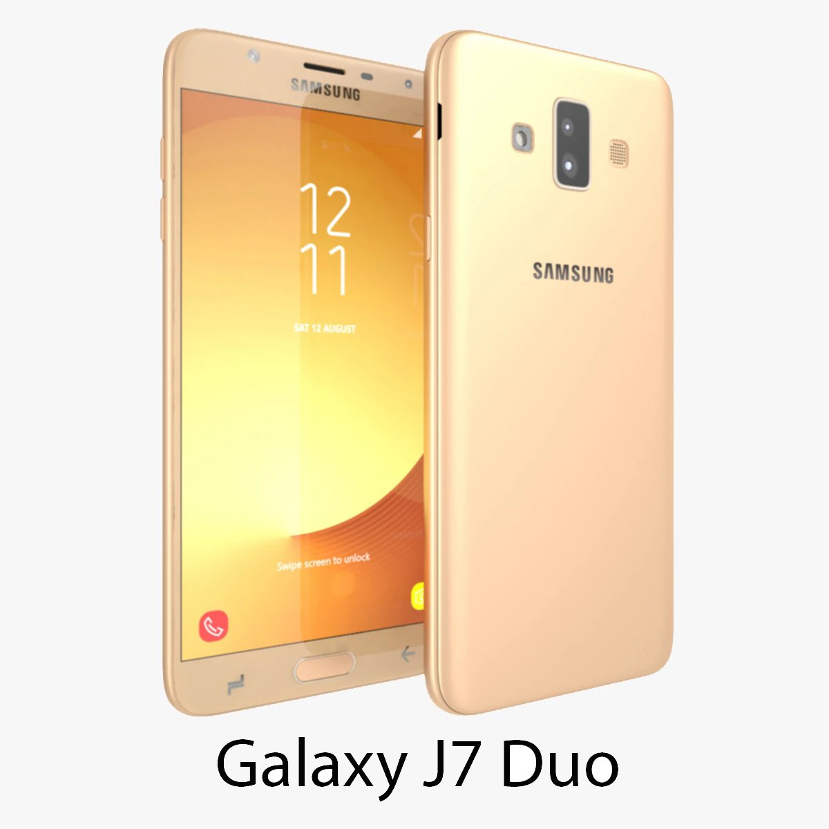 samsung galaxy j7 duo 3D Model .c4d .max .obj .3ds .fbx .stl .blend