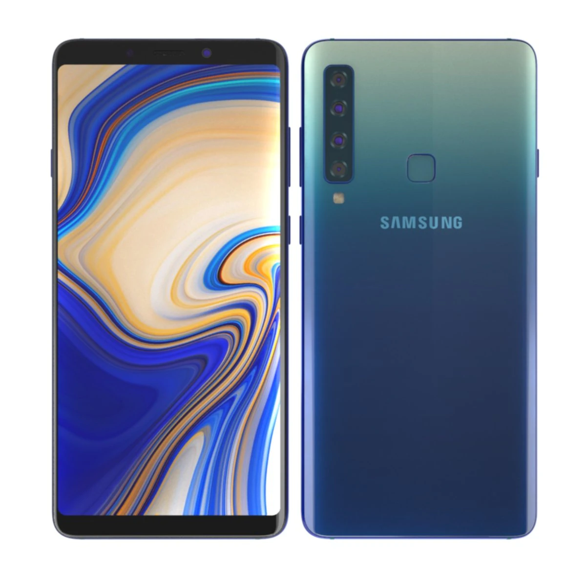 samsung galaxy a9 2018 3D Model .c4d .max .obj .3ds .fbx .stl .blend