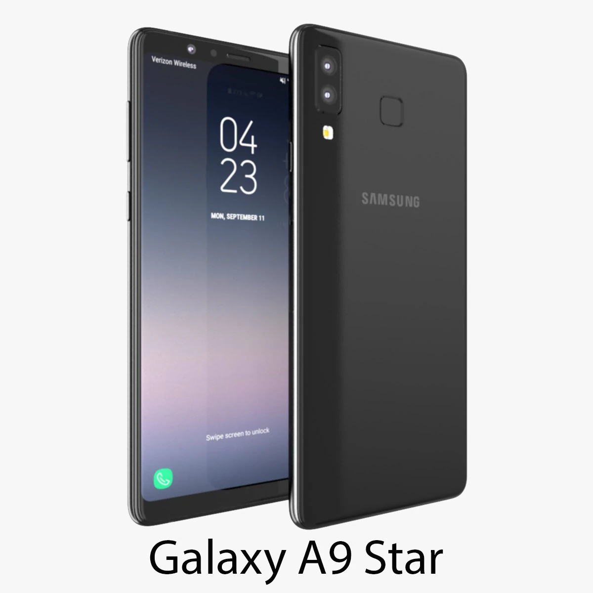 samsung galaxy a9 star 3D Model .c4d .max .obj .3ds .fbx .stl .blend 