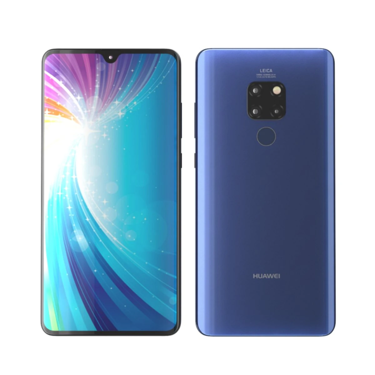 huawei mate 20 3D Model .c4d .max .obj .3ds .fbx .stl .blend
