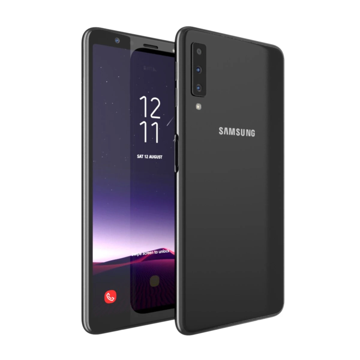 samsung galaxy a7 2018 3D Model .c4d .max .obj .3ds .fbx .stl .blend
