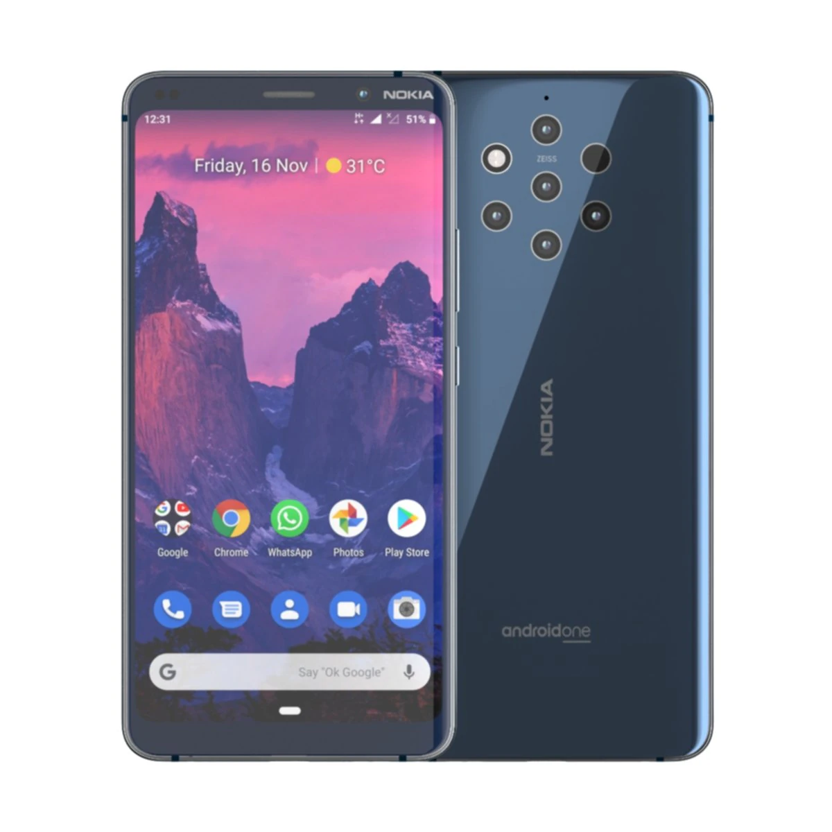 nokia 9 pureview 3D Model .c4d .max .obj .3ds .fbx .stl .blend 