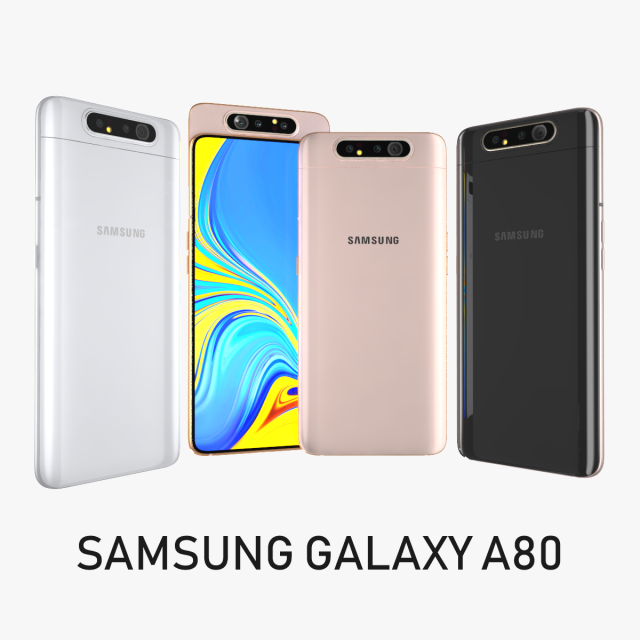 samsung galaxy a80 3D Модель .c4d .max .obj .3ds .fbx .stl .blend 