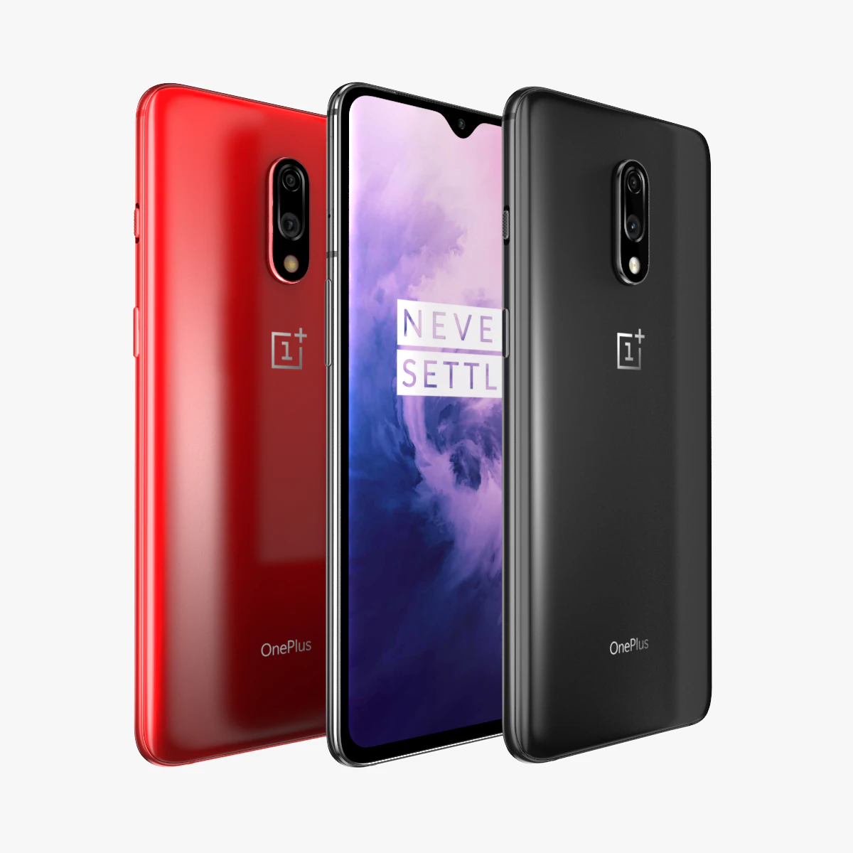 oneplus 7 mirror gray and red 3D Model .c4d .max .obj .3ds .fbx .stl .blend