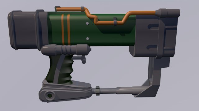 laserpistol Model 3D .c4d .max .obj .3ds .fbx .stl .blend 