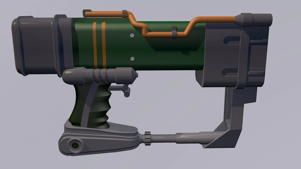 laserpistol 3D Model .c4d .max .obj .3ds .fbx .stl .blend 
